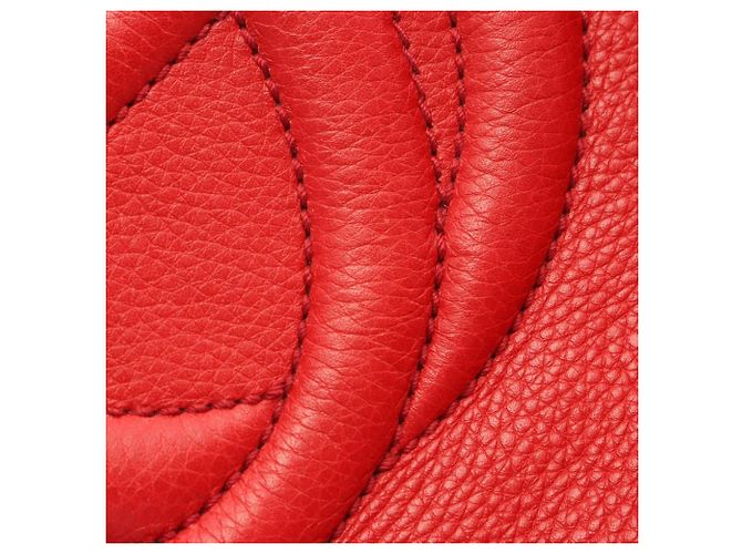 Borsa Tote Gucci Soho Cellarius Interlocking G Rosso - vista 9