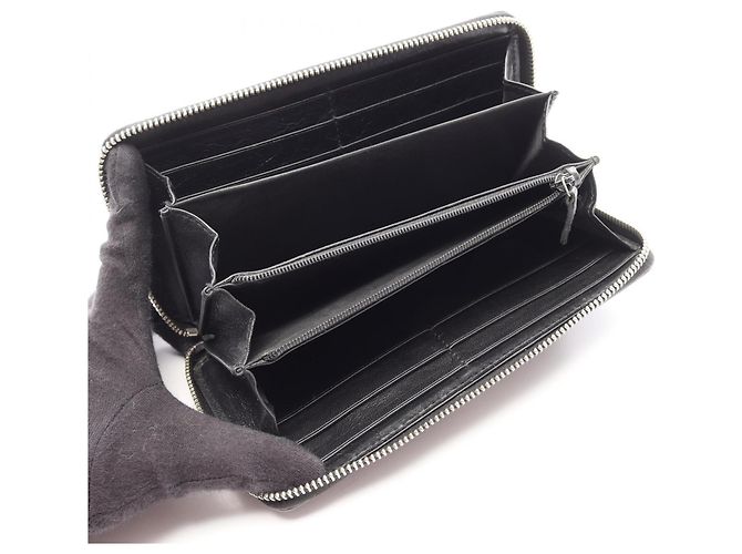 Portafoglio lungo Gucci in pelle nera Nero - vista 3
