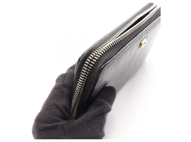 Portafoglio lungo Gucci in pelle nera Nero - vista 8