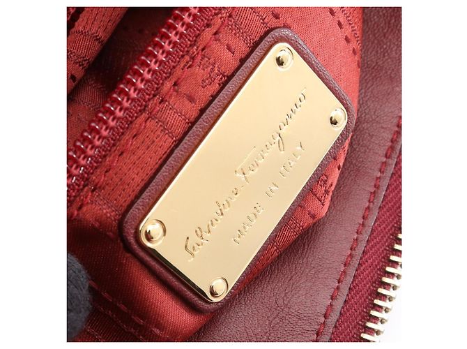 Borsa a Spalla Vara Salvatore Ferragamo Bordò - vista 4