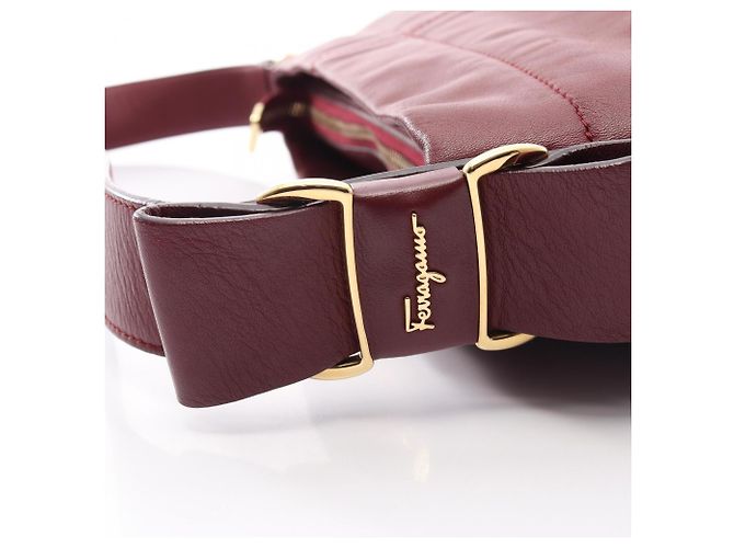 Borsa a Spalla Vara Salvatore Ferragamo Bordò - vista 5