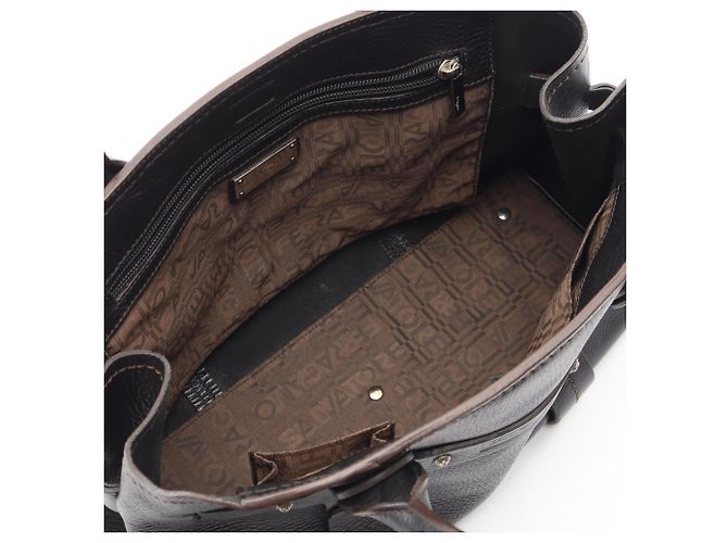 Borsa a tracolla Salvatore Ferragamo Gancini Nero - vista 3