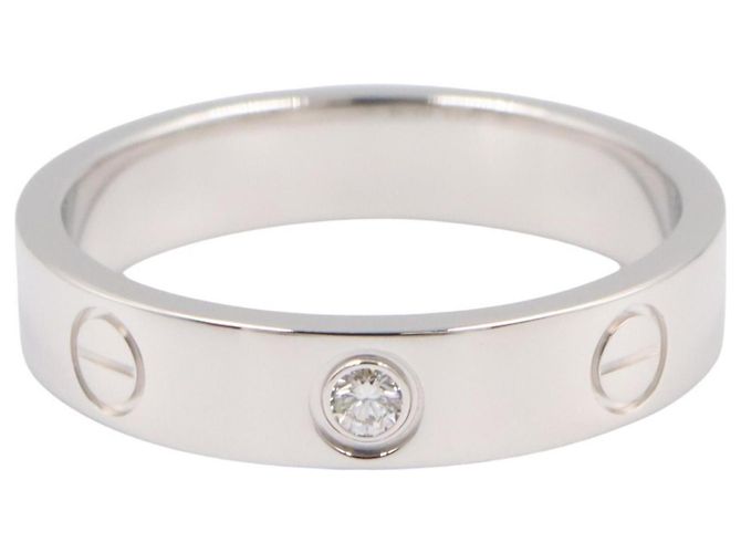 Anello Cartier Mini Love in oro bianco 18K Argento - vista 2