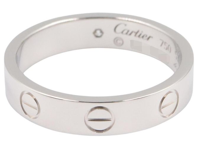 Anello Cartier Mini Love in oro bianco 18K Argento - vista 3