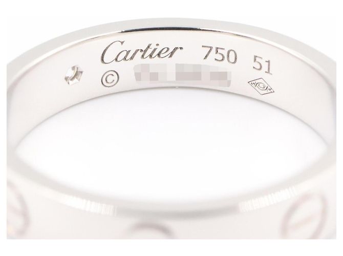 Anello Cartier Mini Love in oro bianco 18K Argento - vista 4