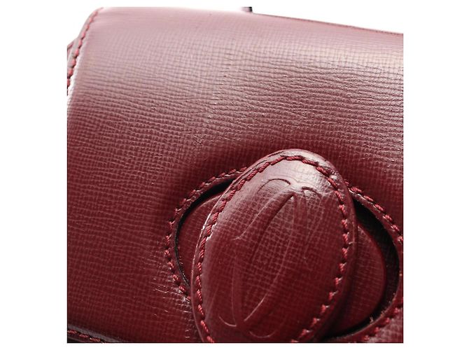 Zaino in pelle bordeaux Cartier Must Line - vista 11