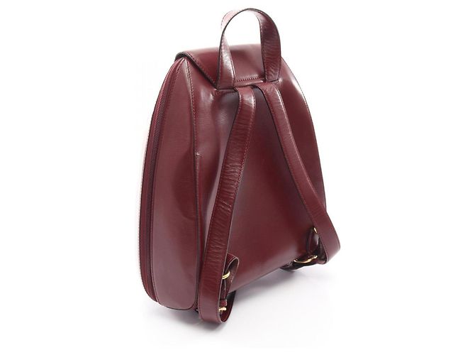 Zaino in pelle bordeaux Cartier Must Line - vista 2