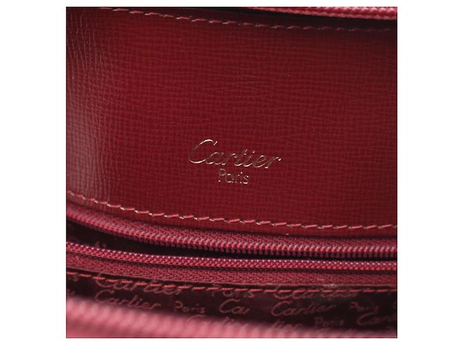 Zaino in pelle bordeaux Cartier Must Line - vista 4