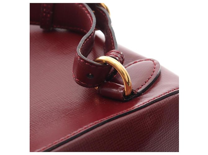 Zaino in pelle bordeaux Cartier Must Line - vista 7