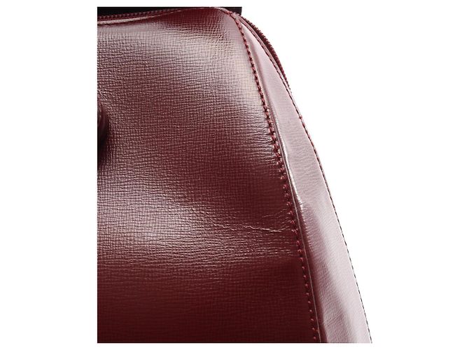 Zaino in pelle bordeaux Cartier Must Line - vista 9