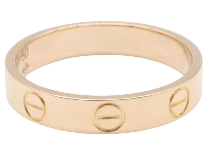 Anel Mini Love da Cartier em ouro rosa 18K Dourado - vista 2