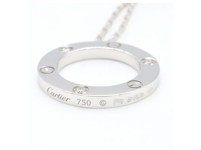 Collana Cartier Love Circle 3PD Argento - vista 3