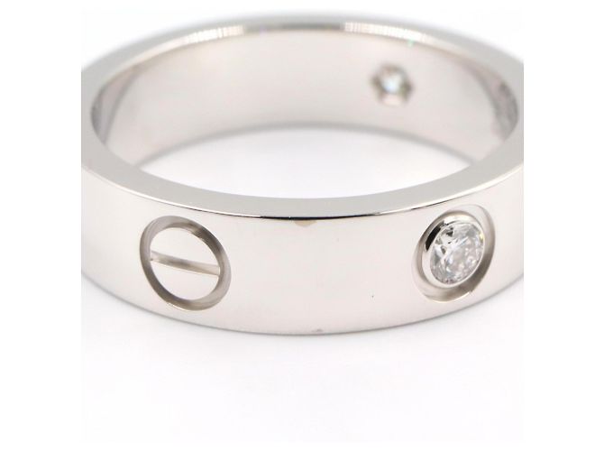 Cartier Love Ring 3PD in 18K Weißgold Silber - Ansicht 5