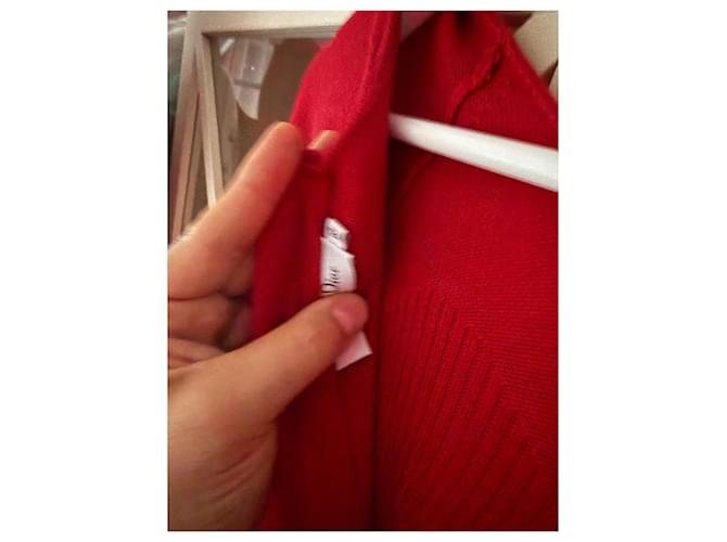 Dior Rotes Strickkleid mit Tüllrock - Ansicht 5
