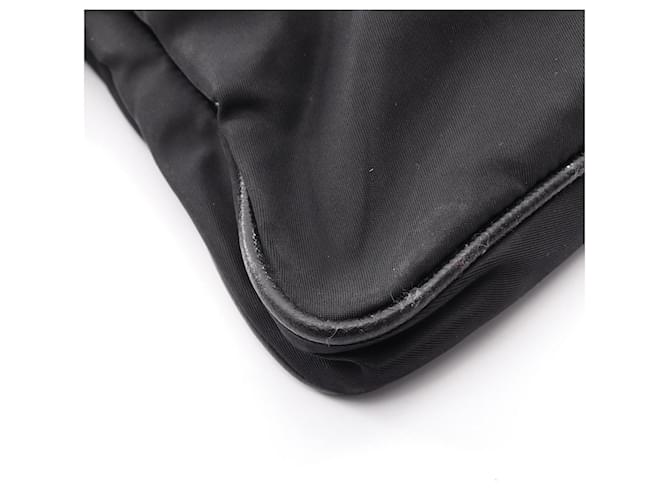 Saffiano Prada Triangle Logo Schultertasche Schwarz - Ansicht 12