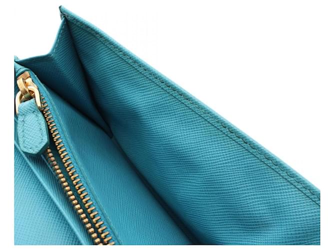 Prada Blue Bi-Fold Long Wallet Blau - Ansicht 10