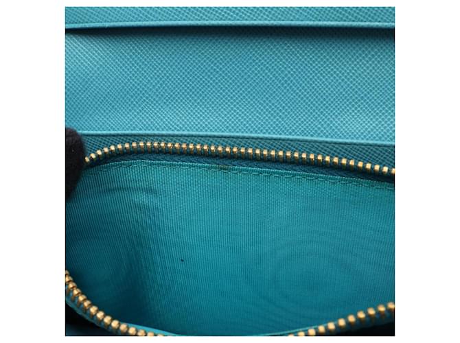 Prada Blue Bi-Fold Long Wallet Blau - Ansicht 12