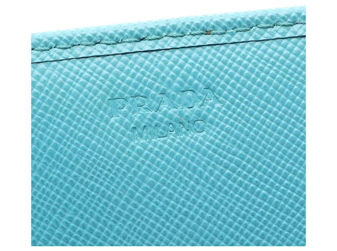 Prada Blue Bi-Fold Long Wallet Blau - Ansicht 4