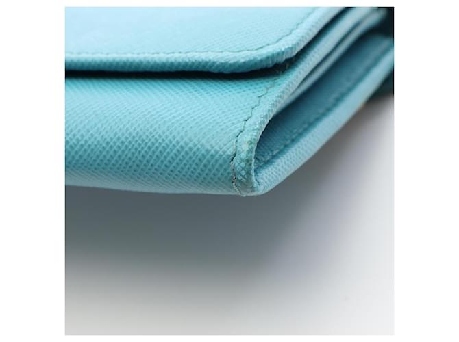 Prada Blue Bi-Fold Long Wallet Blau - Ansicht 6