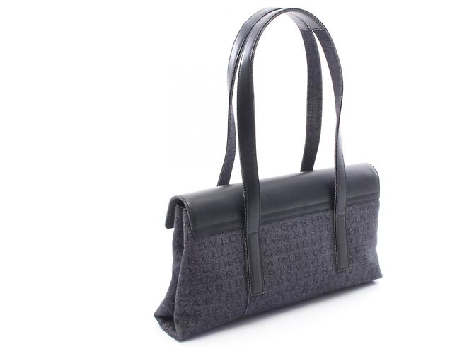 Bulgari Borsa Bvlgari Logo Mania Nero Blu navy - vista 2