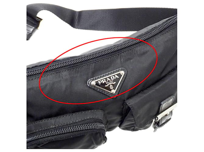 Borsa in nylon Prada nera Nero - vista 7