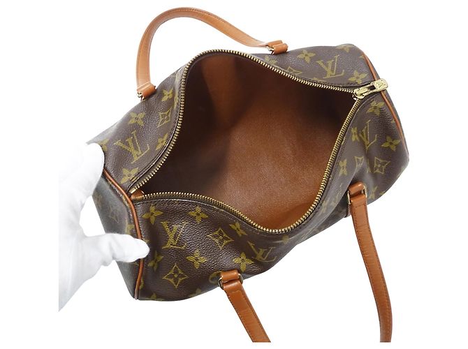 Borsa Louis Vuitton Monogram Papillon 30 Marrone Monogramma - vista 5