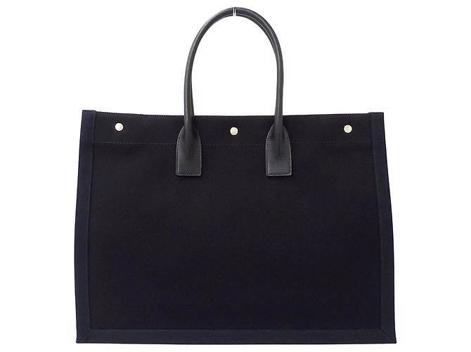 Borsa Tote Saint Laurent Rive Gauche Nero - vista 2