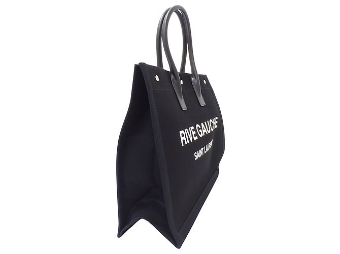 Borsa Tote Saint Laurent Rive Gauche Nero - vista 4