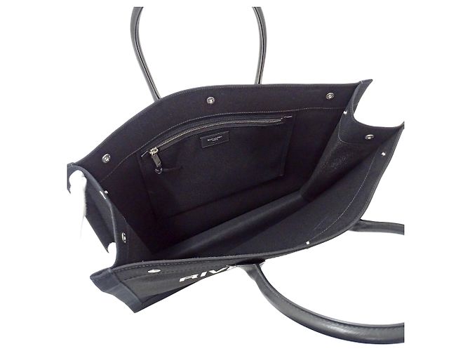 Borsa Tote Saint Laurent Rive Gauche Nero - vista 5