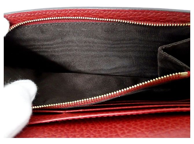 Portafoglio a tracolla con catena in pelle blu navy Gucci - vista 8