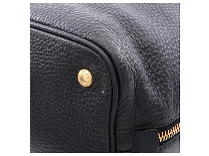 Prada Leder 2-Way Tote Bag Schwarz - Ansicht 5