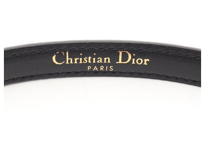 Christian Dior CD Logo Leopardenmuster Mini-Ledergürtel Schwarz Rot - Ansicht 4