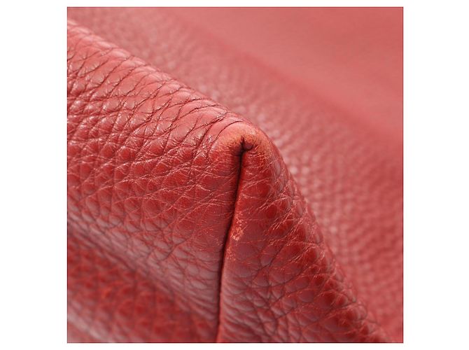 Prada 2-Way Tote Bag aus rotem Leder - Ansicht 10