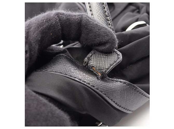 Saffiano Prada Boston Tasche Schwarz - Ansicht 14