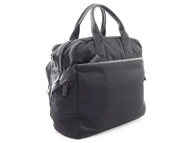 Saffiano Prada Boston Tasche Schwarz - Ansicht 2
