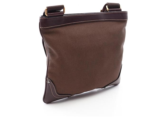 Borsa a tracolla in jacquard con logo Prada Marrone - vista 2