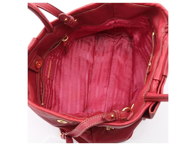 Borsa 2-Way NAPPA FIOCCO Prada Rosso - vista 3