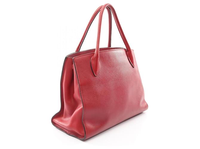 Borsa Prada Saffiano Cuir Monochrome Rosso - vista 2