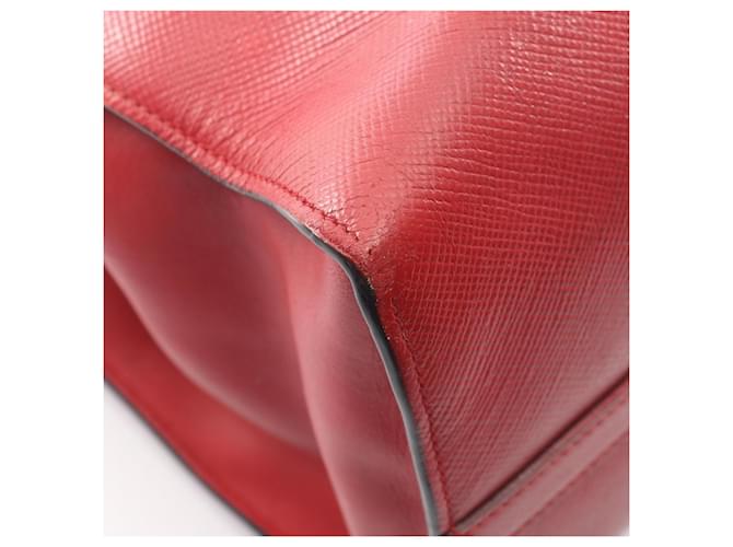 Borsa Prada Saffiano Cuir Monochrome Rosso - vista 5