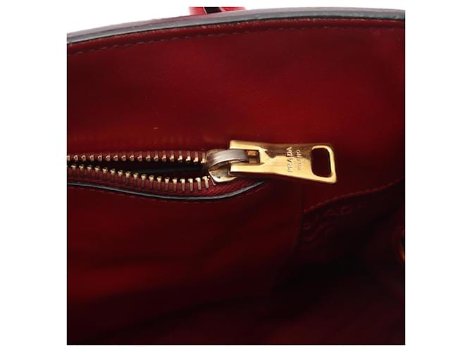Borsa Prada Saffiano Cuir Monochrome Rosso - vista 9