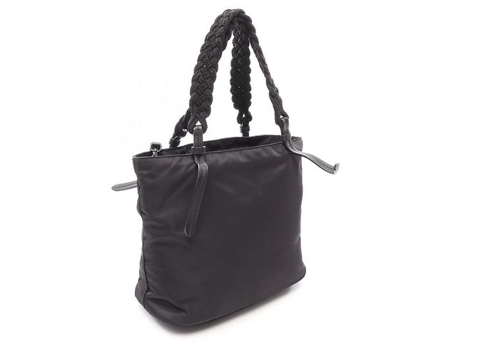 Borsa 2-Way TESSUTO+PASSAMA Prada Nero - vista 2