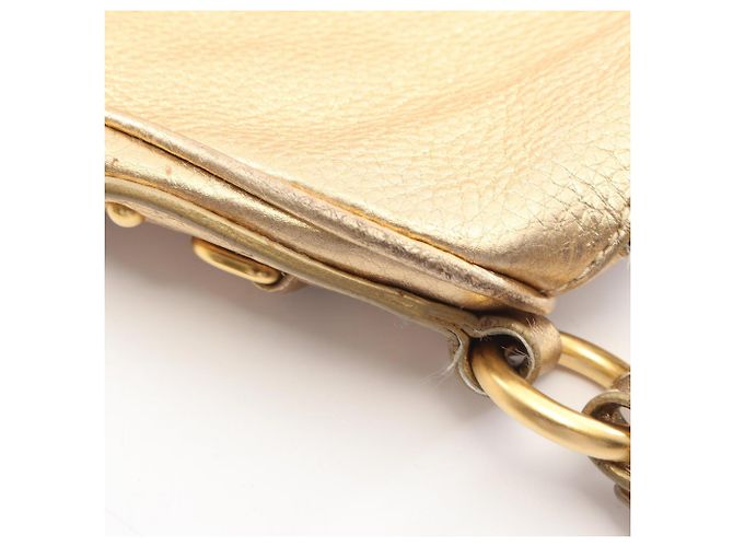 Borsa a tracolla in pelle dorata VIT.DAINO Prada D'oro - vista 10