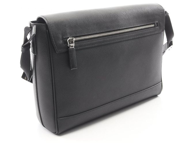 Borsa a tracolla da viaggio in Saffiano Prada Nero - vista 2