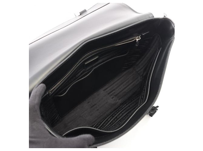 Borsa a tracolla da viaggio in Saffiano Prada Nero - vista 3
