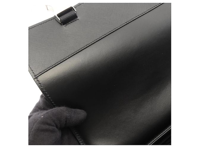 Borsa a tracolla da viaggio in Saffiano Prada Nero - vista 5