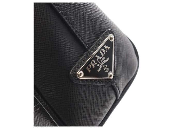 Borsa a tracolla da viaggio in Saffiano Prada Nero - vista 8