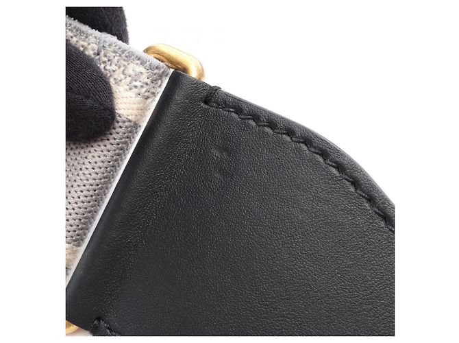 Bestickter Christian Dior Maxi-Gürtel Braun Schwarz Weiß - Ansicht 6