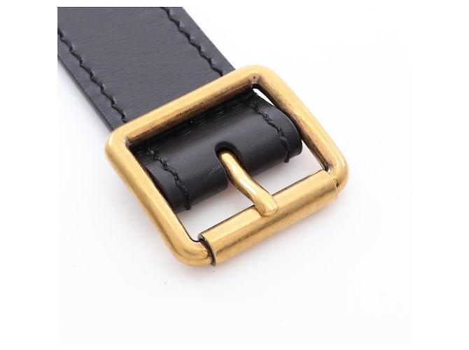 Bestickter Christian Dior Maxi-Gürtel Schwarz - Ansicht 3