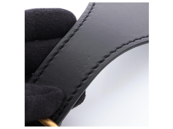 Bestickter Christian Dior Maxi-Gürtel Schwarz - Ansicht 7