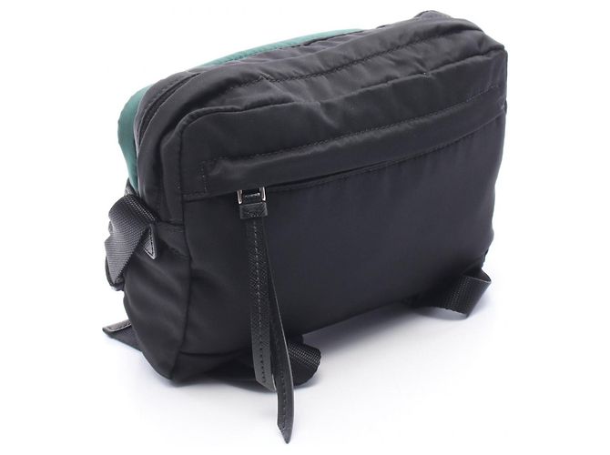 Borsa a Spalla Prada Camouflage Nero Multicolore Verde - vista 2